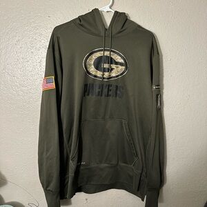 Green Bay Packers NFL Salute To Service Hooded Pullover Sweater By Nike